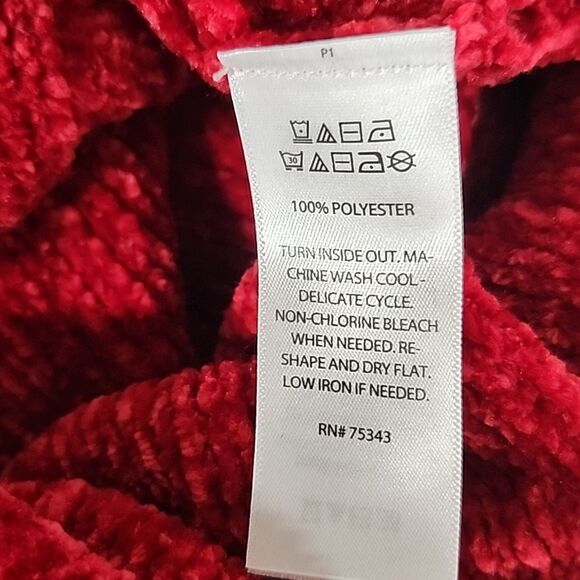 Christian Siriano New York Women's Red Chunky Pullover Sweater Long Sleeve XL - Picture 5 of 7